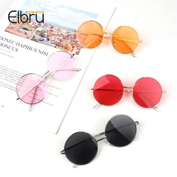 

Elbru Round Sunglasses Kids Retro Frame Glasses Children Sun Glasses For Boys Girls Brand Eyewear UV400 Goggles Oculos