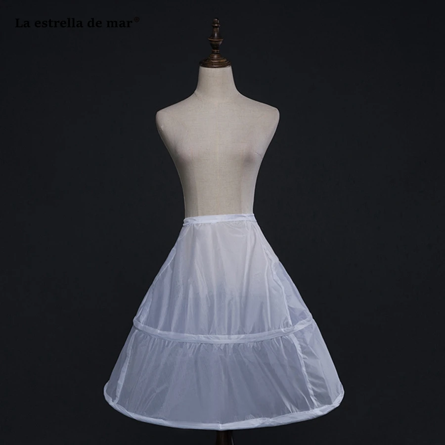 

La estrella de mar jupon new short fluffy white 2Hoops petticoat woman cheap jupon mariage stock underskirt