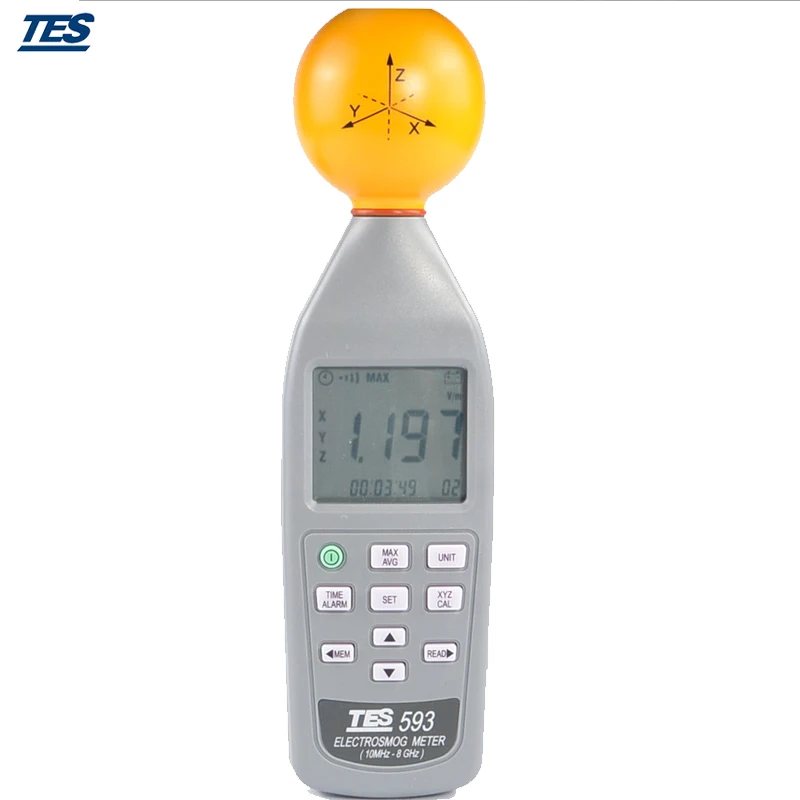 Электросмог RF измеритель СВЧ излучения EMF тестер до 8 ГГц TES 593|tester|tester meter |