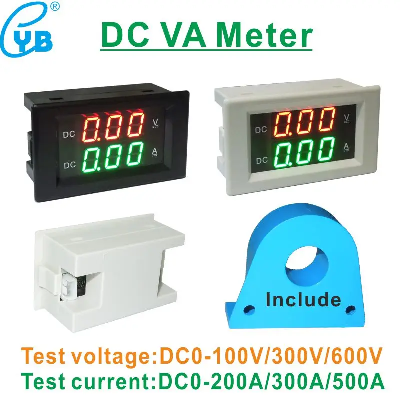 YB4835HVA зал DC вольтметр измеритель тока три провода 0 100 в 300 600 LED Панель Напряжение