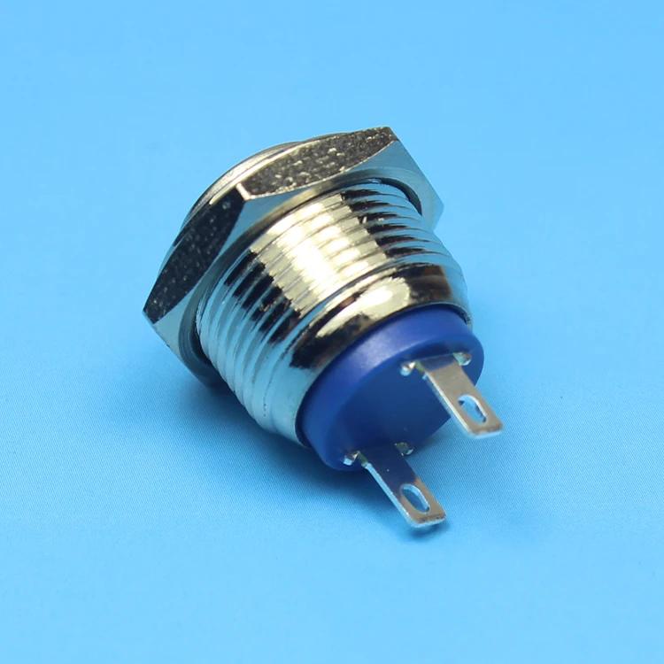 16mm 1NO High head waterproof momentary push button switch with 2 pin