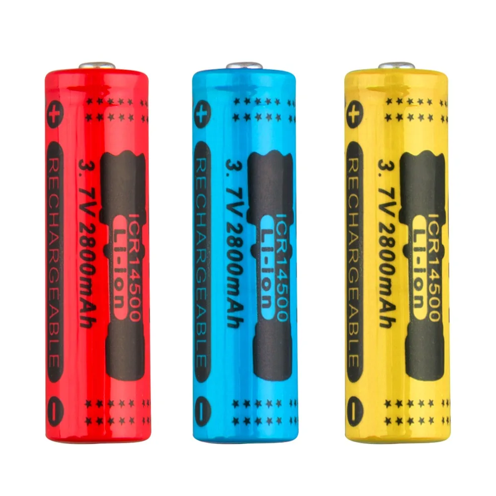 

2016 Newest 14500 3.7V 2800mAh Rechargeable Li-ion Battery for LED Torch Flashlight