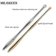 Mr.Green Набор для ухода за ушами Золото Earpick Серебряный очиститель для уха Удалите ушную серу 2