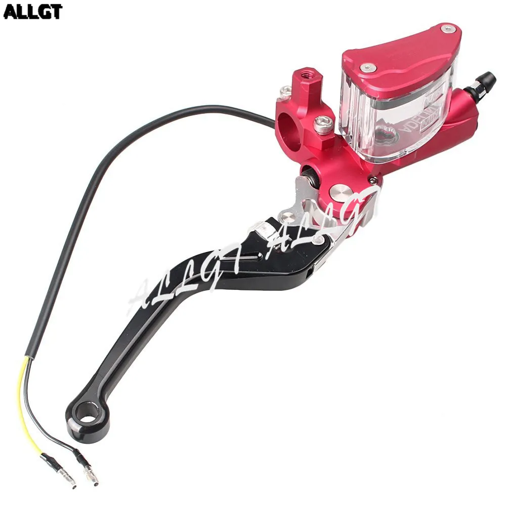 

Universal Left 7/8" Brake Master Cylinder Clutch Fluid Reservoir Lever Left