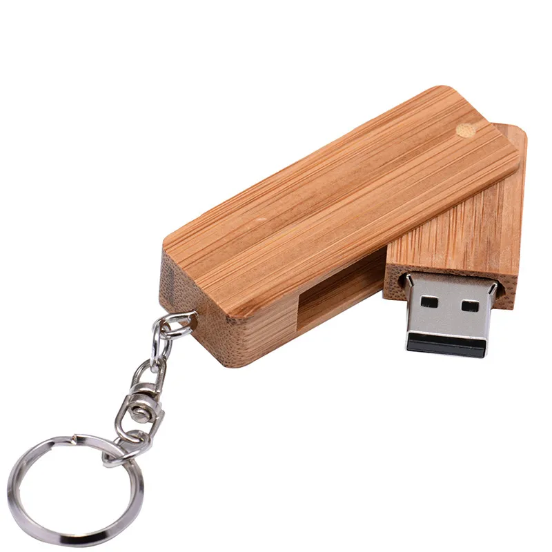 JASTER логотип клиента натуральное дерево бамбук USB флеш-накопитель деревянная Флешка 4 ГБ 8 ГБ 16 ГБ 32 ГБ маленькая swival ручка-накопитель брелок - Цвет: Carbonized Bamboo