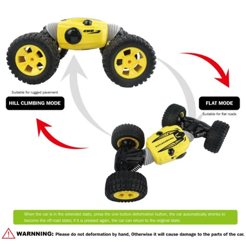Деформация трюк пульт дистанционного управления автомобиль премиум 4 WD привод высокоскоростной 360 градусов опрокидывающийся двухсторонний альпинистский Радиоуправляемый автомобиль детская игрушка