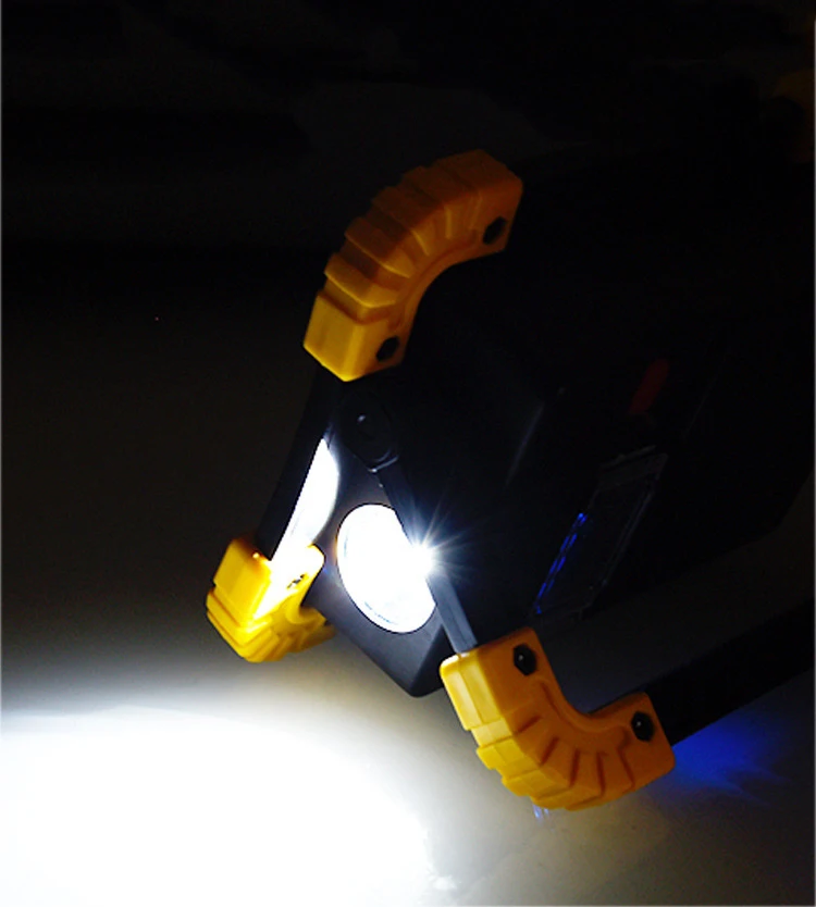 Lâmpada de Trabalho Portátil para Camping Luz de Emergência 100 w Cob 4 modo Led Lanterna Portátil à Prova d' Água Holofote Recarregável Holofotes 8 emergência portátil holofote recarregável para acampamento luz