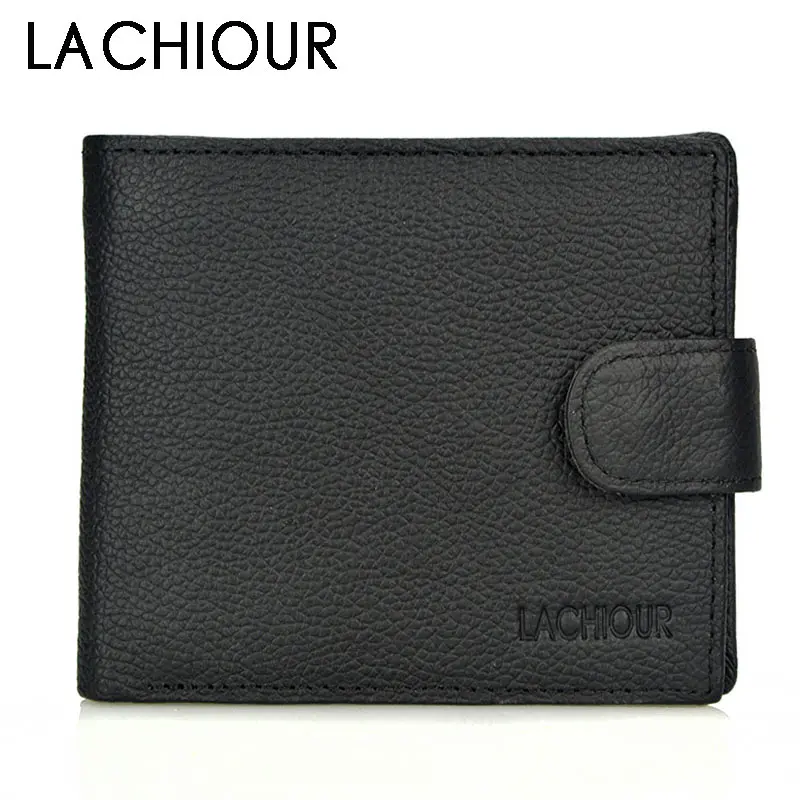 100% Real Cowhide Leather Wallet Men Coin Pocket Purse Carteira Masculina Brand Wallet Male ...