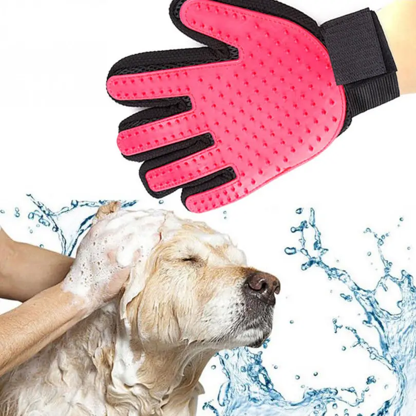 

Pet Dog Hair Brush Comb Glove For Pet Cleaning Massage Grooming Supply Glove For Animal Finger Cleaning Cat Hair Glove 2019 Hot