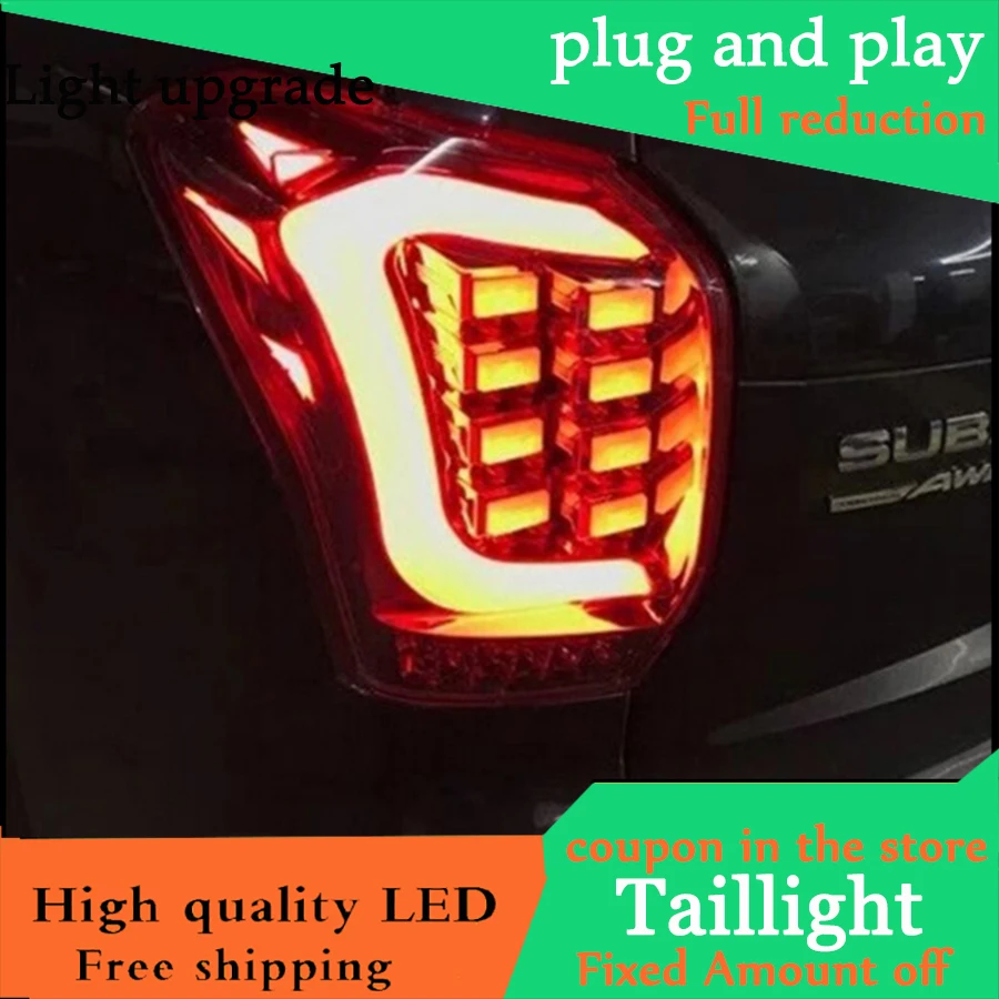 

Car Styling Tail Lamp For Subaru Forester 2013 2014 2015 Taillights Full LED Tail Light Rear Lamp DRL+Brake+Park+Signal