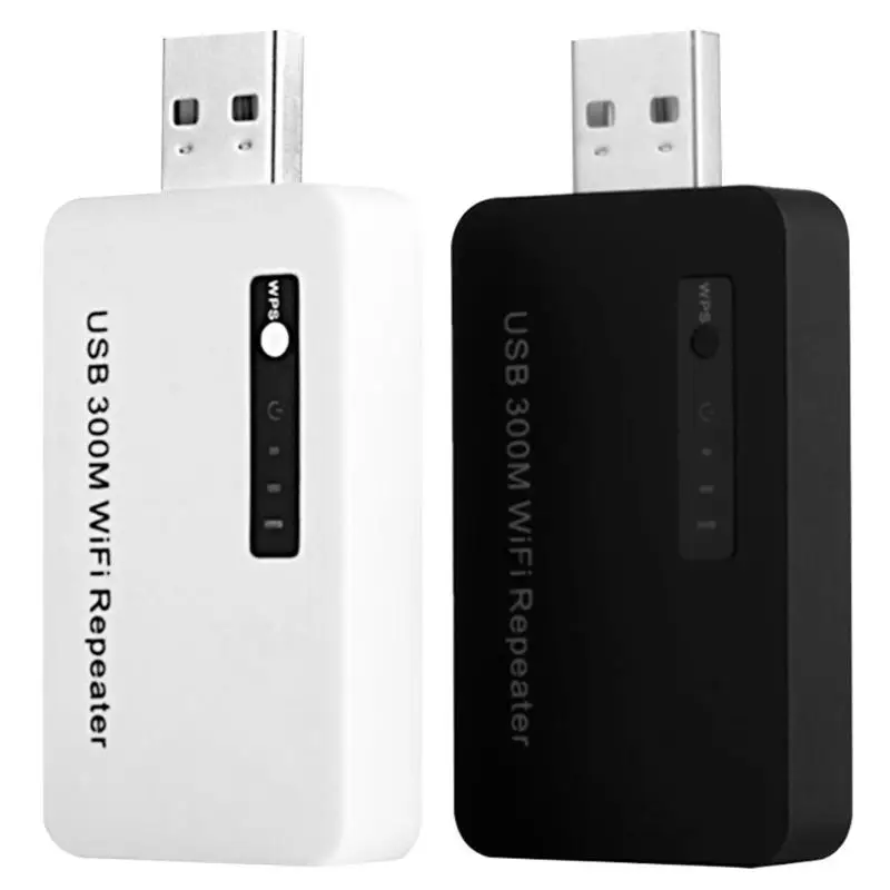 

ALLOYSEED USB 300M WiFi Repeater Wireless Amplifier Network Router Expander Signal Booster USB Dongle Adapter For Phone Laptop