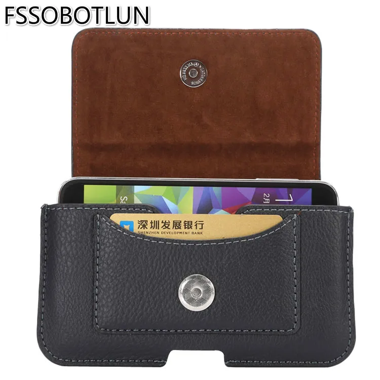 FSSOBOTLUN 5.5-6.0" Litchi Pattern PU Leather Flip Belt Waist Case For Xiaomi Mi 6X/Redmi Note 5 /Note Pro /S2/Mi 5X/Mi A1 | Мобильные