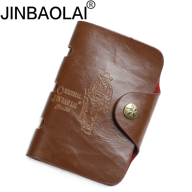 

JINBAOLAI Mens Wallet Famous Brand PU Designer Wallets Short Hasp Mens Wallets With Coin Pocket Vintage Men Purse