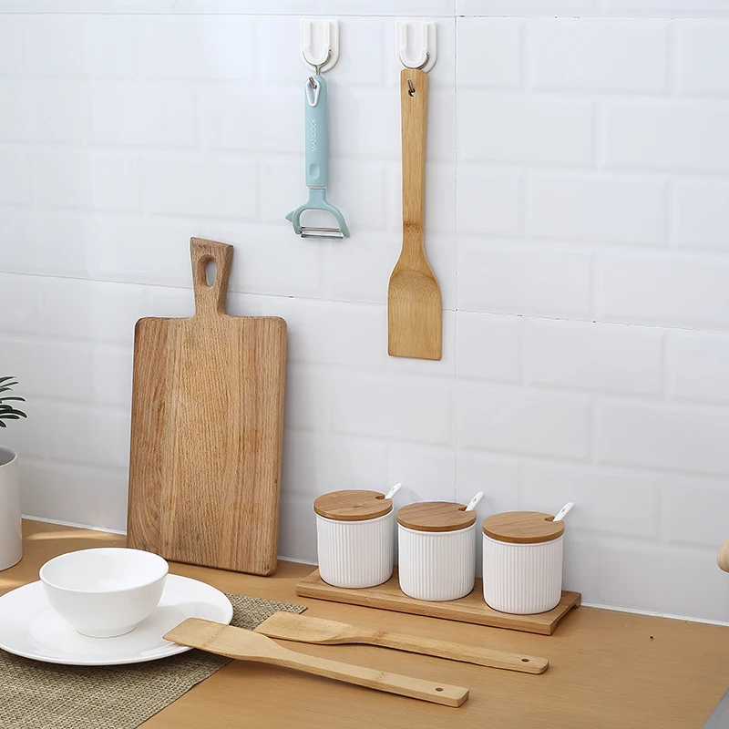 Onme натуральное здоровье бамбуковая деревянная кухонная шлицевая лопатка ложка для перемешивания держатель кухонная утварь Ужин еда лопатки для вока принадлежности