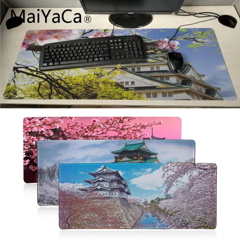 

MaiYaCa Japan Temple Cherry blossom Sceneary Large Mouse pad PC Computer mat Fashion Computer Mousepad Gaming Mouse Mats