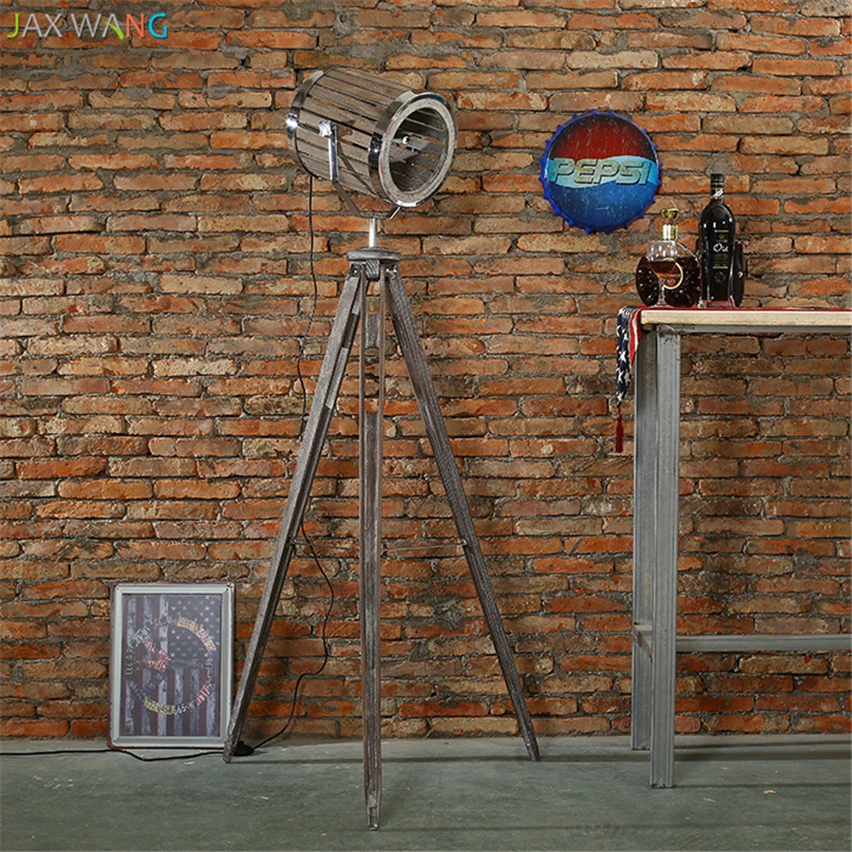 Us 229 89 21 Off American Wooden Tripod Floor Lamp Solid Wood Survey Rack Stand Lights For Living Room Bedroom Study Reading Home Lighting Deco In