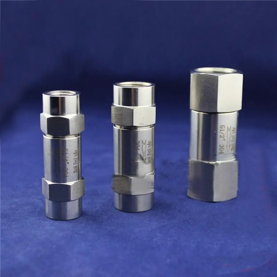 3/" BSP Женский 304 нержавеющая сталь односторонний обратный клапан обратный линейный клапан 0.3Mpa-2.5Mpa