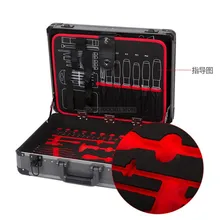 Многофункциональный портативный ящик для инструментов из алюминиевого сплава для большого небольшой набор инструмента ящик для инструментов чехол для оборудования защитный чехол для хранения