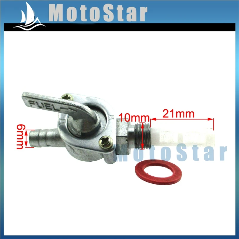 Motorcycle Fuel Valve Petcock Fuel Tank Tap,Universal Plastic Shut Off 1//4 Inline On//Off Fuel Switch Tap for Briggs and Stratton Moto Pit Motorized Bike with 6mm Pipe Hose