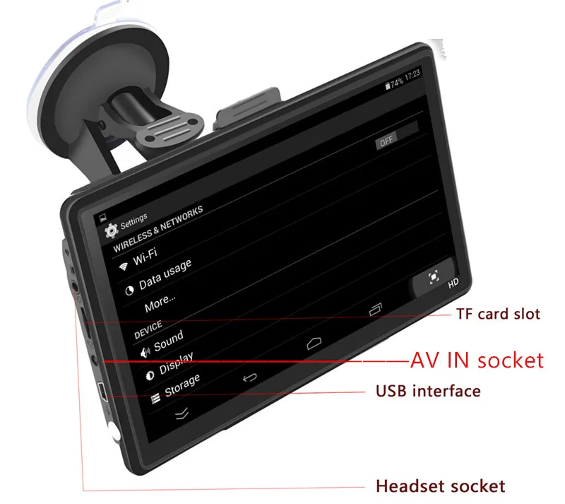 7 дюймовый автомобильный GPS навигатор carvas Android AVIN Wi Fi для грузовика gps навигаторы
