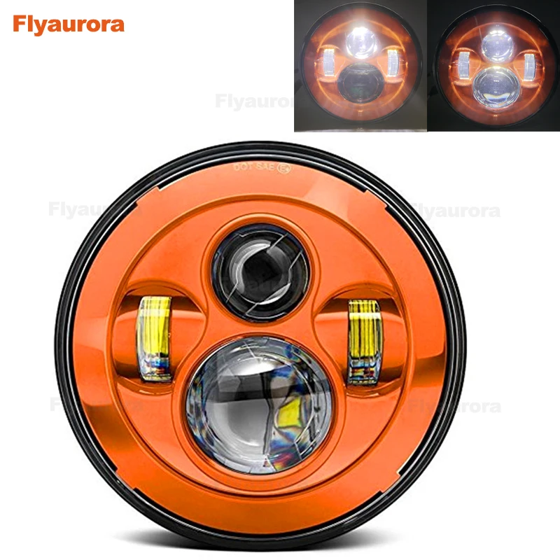 

1pcs Accesories Motorcycle 7'' led headlight Round 7inch Motorcycle led Driving lights Projector lamp