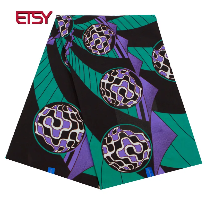 

Ankara African Batik 100% Breathable Cotton Dot Fabric African Wax Print Fabric new Wax Fabric 24FS1295