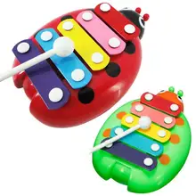 Горячие детские 5-Note ксилофон музыкальная Мудрая развивающая игрушка Beetlet Обучающие, музыкальные игрушки рождественские подарки