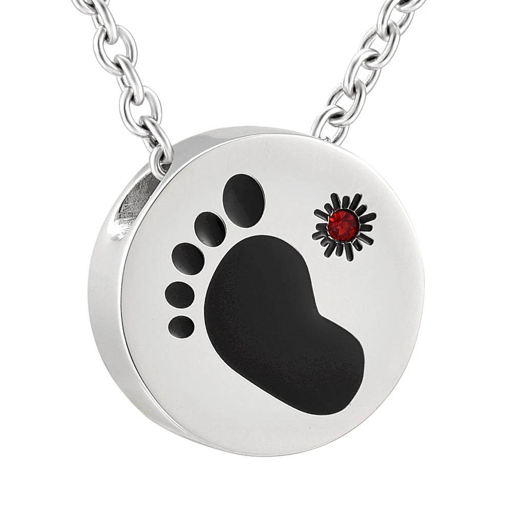 Baby Foot Ashes Keepsake Memorial Urn Jewelry Cremation Locket Pendant