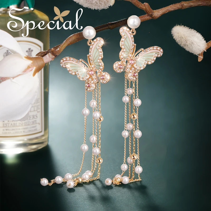 

The SPECIAL New Fashion 925 sterling silver needle french style temperament long tassel earrings for women new collection S1873E