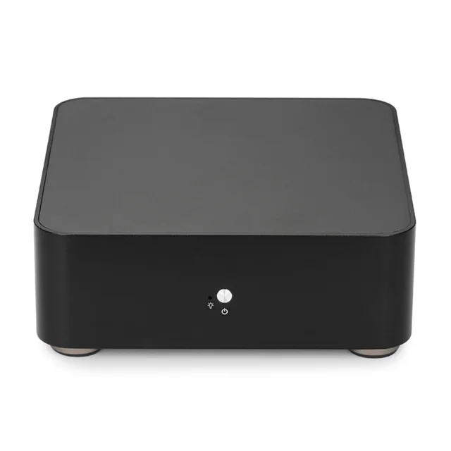 RGEEK L65 All Aluminum Chassis Small Desktop Computer Case PSU HTPC Mini itx pc with Power Supply 4