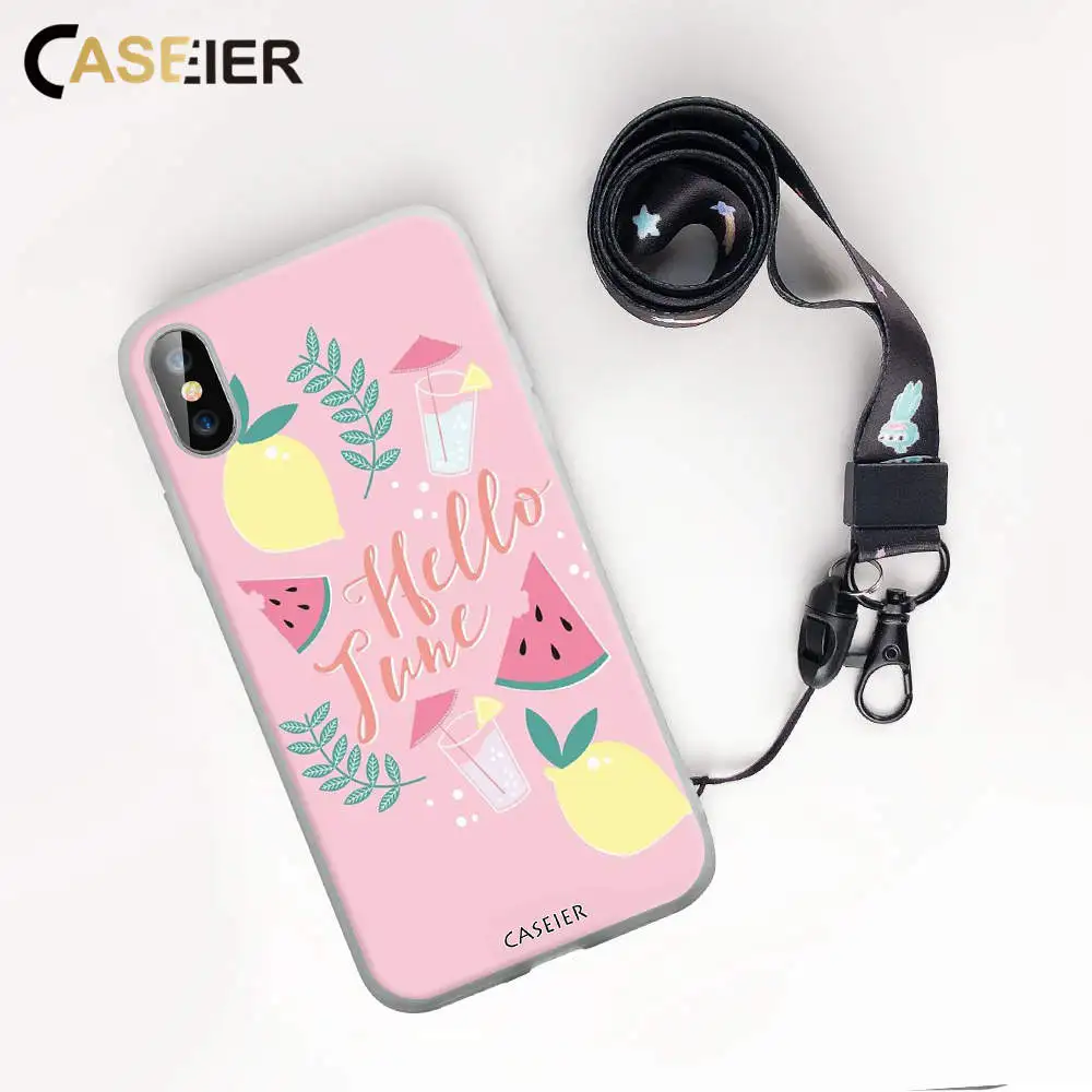 

CASEIER Summer Element Series Case For iPhone XR XS MAX 7 8 6 6S Plus Lovely Phone Case For iPhone XR X 7 8 5 5S SE Cover Funda
