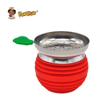 Силиконовая и металлическая чаша для кальяна, приспособление для кальяна, аксессуар для кальяна в форме яблока, чаша для кальяна. Цвет в случайном порядке