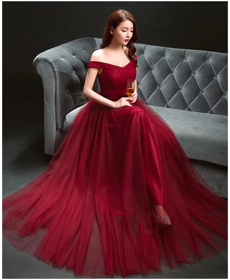 Off Shoulder Luxury evening dress girls wedding party Dress prom gown Dubai Long lacing Evening Dresses Robe De Soiree