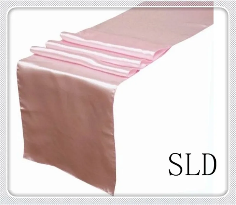 Free shipping 36pcs 12"x108" baby pink TABLE RUNNER cotton table runner