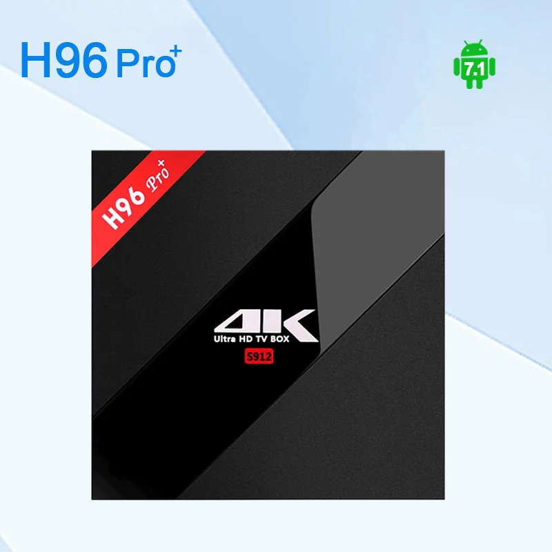 

H96 PRO+ Android 7.1 Smart TV Box Amlogic S912 64bit Octa-core bluetooth TV BOX Andriod 4K Player iptv tv attachment pk x96mini