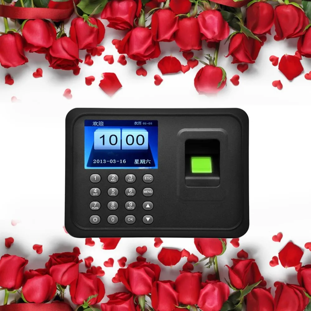 

A6 LCD Display Smart Attendance Machine Recorder Biometric Fingerprint Time Clock Reader High Precision Reflect Fingerprint