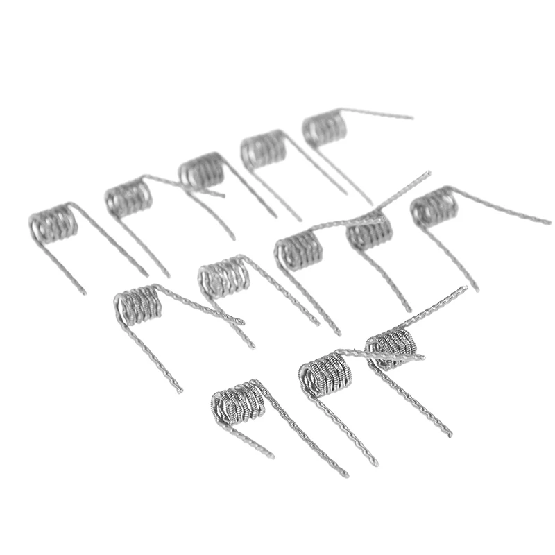 10 шт. скрученные сплавленные спирали Clapton готовые Alien Mix Twisted Quad Tiger сопротивление