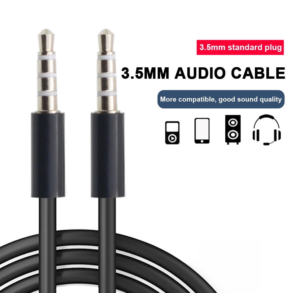 

Aux Cable 3.5mm to 3.5 mm Male to Male Jack Car Audio Cable Line Cord for Phone MP3 CD Speaker @JH