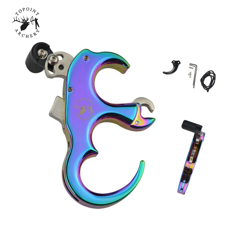 

1pc Archery Colorful 3/4 Finger Release Universal Left And Right Hand Compound Bow Aids Grip Release