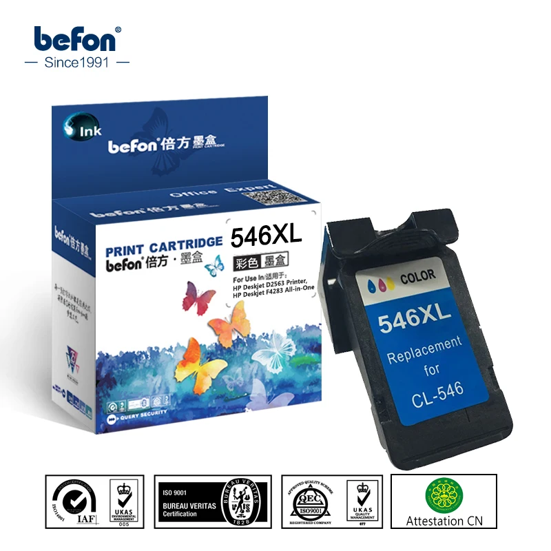 Befon Восстановленный 546XL цветной картридж Замена для CL546 CL-546CL 546 XL для Pixma MG3050 2550 2950 MX495 IP2850