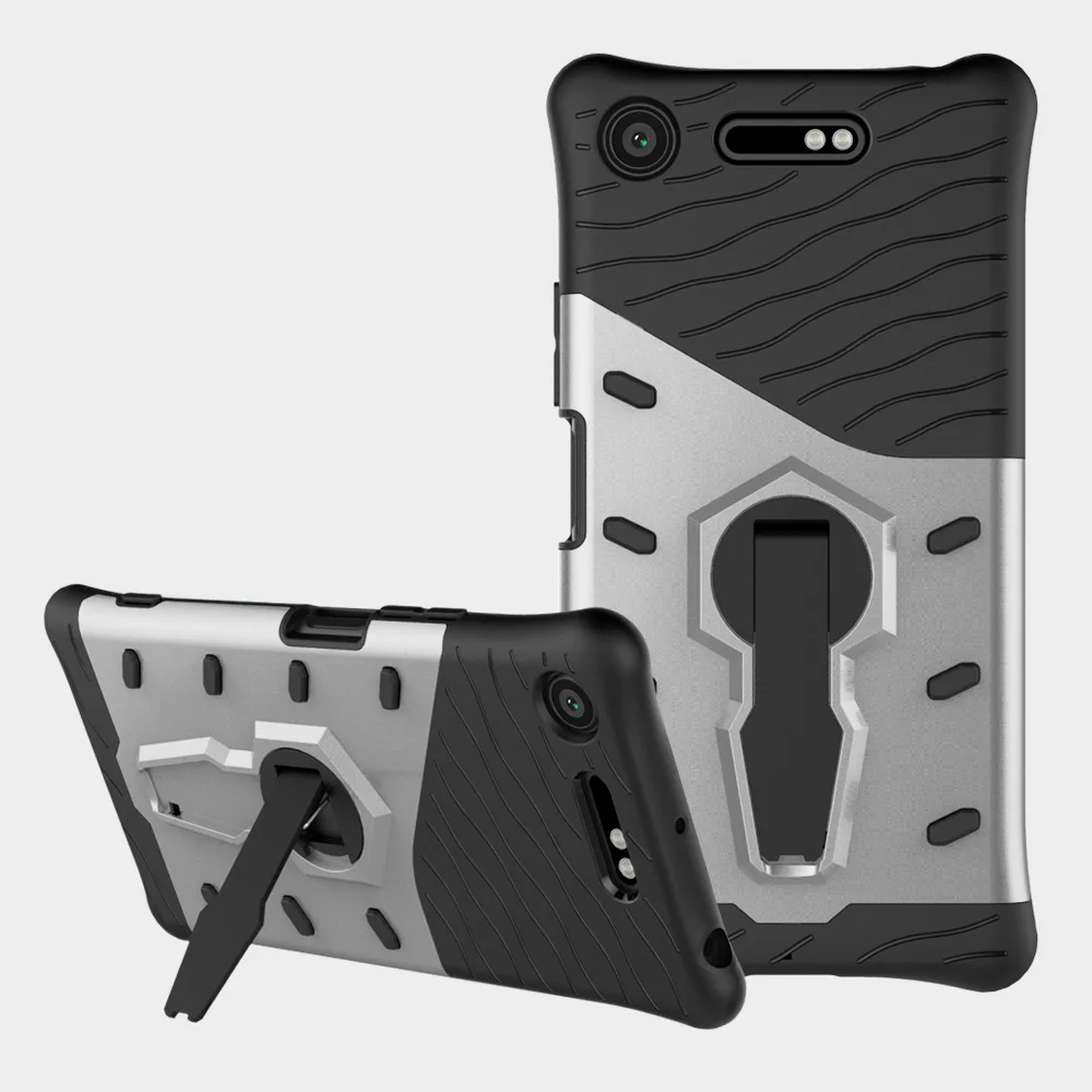 

Fashion Armor Stand case For Sony Xperia XA1 XZ XZS XZ1 L1 L2 X mini E5 XZ2 Compact xzs Premiun Anti-knock cover case