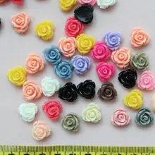 300 шт-мини-розовый цветок кабошоны-12 мм смешанный пробоотборник Набор кабошонов милый смешанный цвет