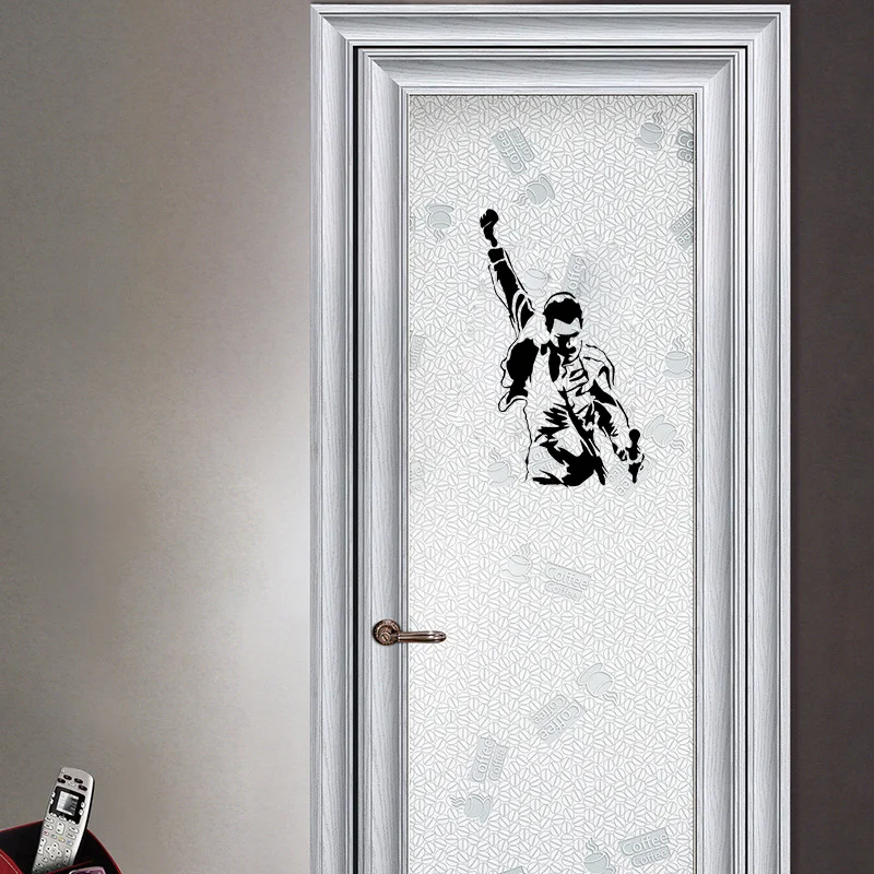 YOJA 14.7*25CM Freddie Mercury Queen Rock Classic Door Decal Sticker Wall Decor D1-0036