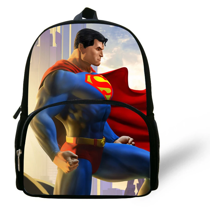 

Cool 12-inch Mochila Infantil Menino Kids Bags Boys Superman Backpack Child Superhero Cartoon Design Age 1-6 Superman Bag School