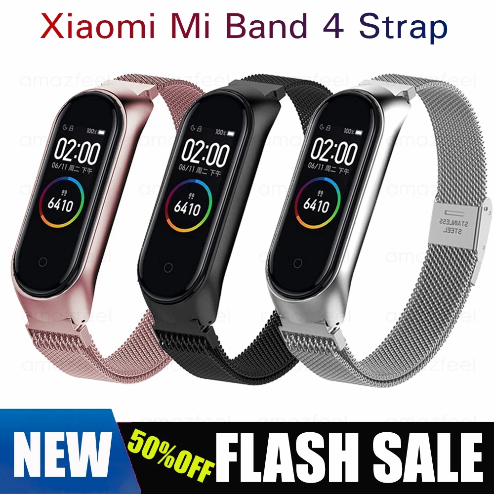 Браслет для Mi Band 4 ремешок MiBand металлический браслет из нержавеющей стали Miband
