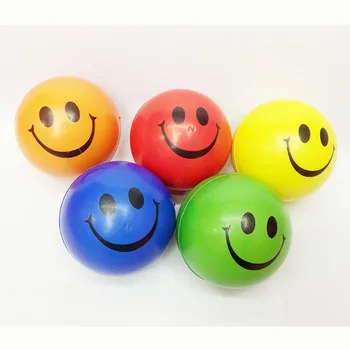 

2Pcs Random ball Mini Lovely Smile Face Relaxable Outdoor Hand Wrist Exercise Stress Relief rubber PU Soft Toy Balls Hot Sale