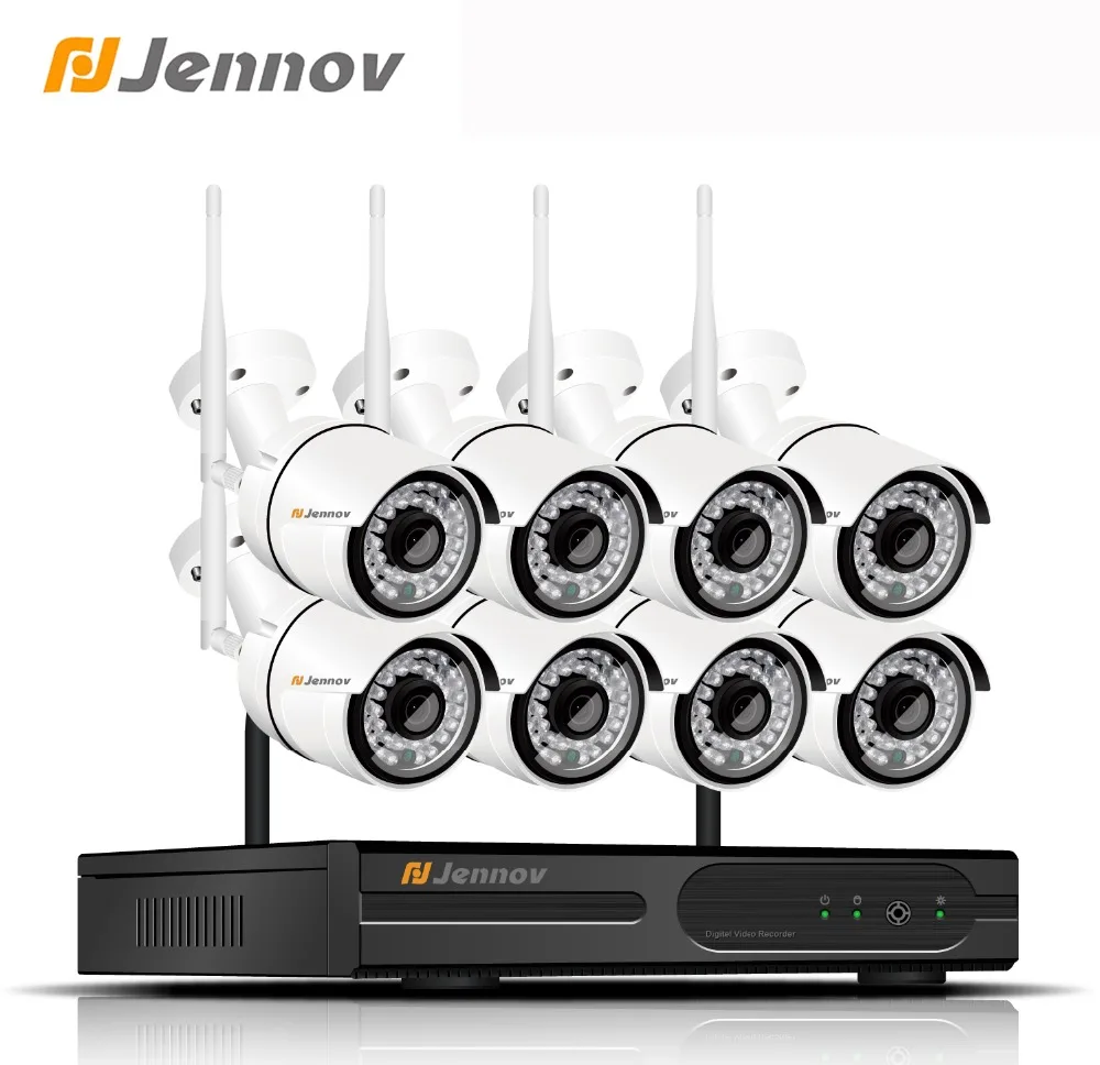 

Jennov 2MP 1080P 8CH Home Security Camera System Wireless With Recording Video Surveillance Kit Outdoor IP Camera P2P HDMI