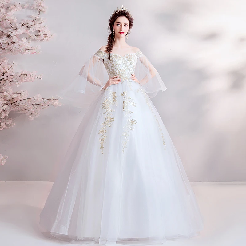 wedding ball gowns with sleeves