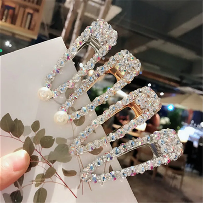 

2019 hot fashion letter word rhinestone crystal hairpin hairgrip hairclips hair clip grip pin barrette ornament hair accessories