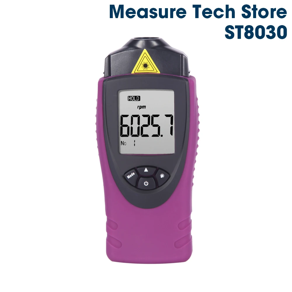 

Nicetymeter ST8030 5-digit Large LCD Non-contact Photoelectric Digital Laser Tachometer Rotate Speed Tester
